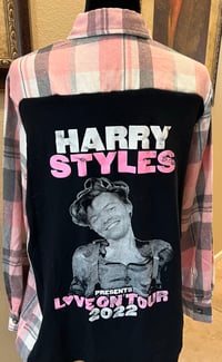 Vintage Pink/Gray/White Flannel Harry Styles