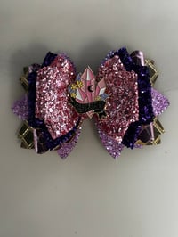 Image 4 of Wicked Glinda Inspired Stanley Tumbler Straw Topper Bow