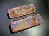 Image 5 of Silver-Gold Fumed Square Glass Pipe