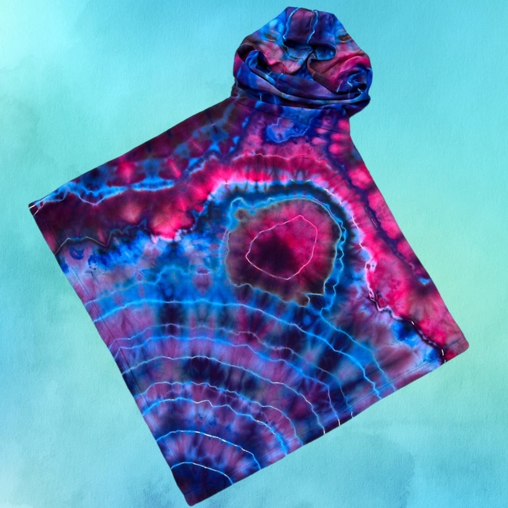 Pink & Blue Geodde Poncho