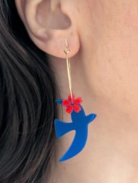 Image 2 of Boucles d'oreilles colombes  blue