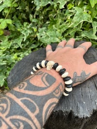 Image 5 of Bog oak and bone bead set