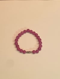 Image 4 of 'Purple & Metal Flowers' Bracelet Collection