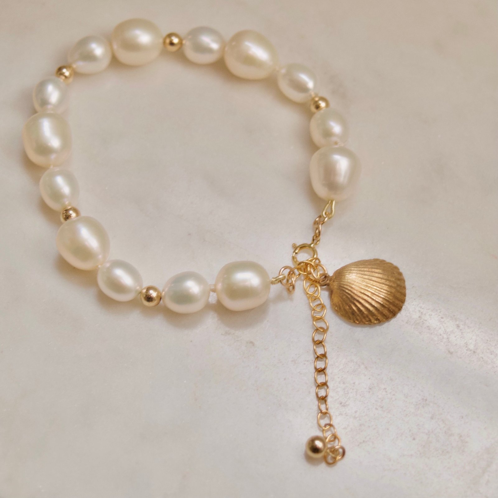 Cultured Freshwater Pearl Bracelet Gold Filled 