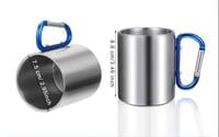 Image 2 of 10oz Stainless Steel Carabiner Mug 
