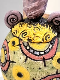 Image 2 of Vessel with Violet Spout- Cynthia Marks