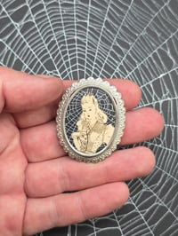 Image 1 of Vintage Brooches-  1940s engravings page & preserved spider webs - 2