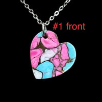 Image 2 of “Cotton Candy” Heart Necklaces (#16)