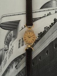 Image 1 of Authentic Vintage GUCCI Gold Dial Brown Strap 🏇🏻