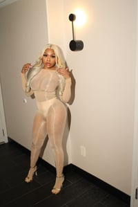 Image 1 of tan lace bodysuit 