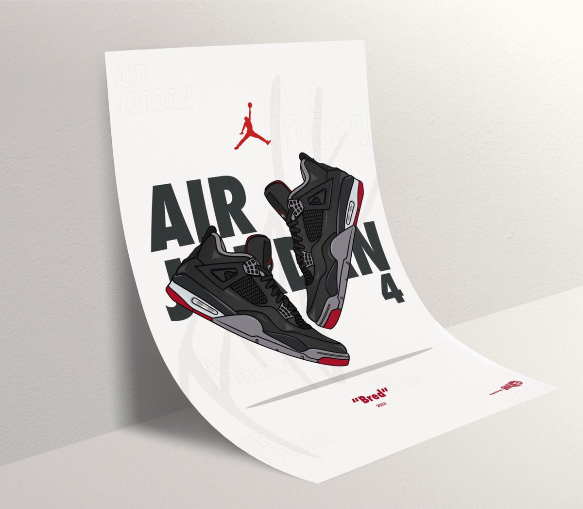 Sneaker Poster Air Jordan “Bred” (2024) - Main Image