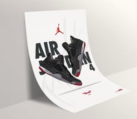 Image 2 of Sneaker Poster Air Jordan 4 “Bred” (2024)