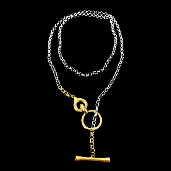 Image of TWO TONE OT BUCKLE NECKLACE