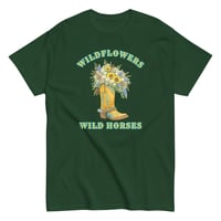 Image 7 of Unisex classic tee, Wildflowers Wild Horses Cowgirl Western Boot Sunflowers Tee