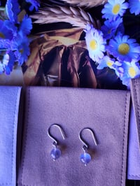 Image 4 of Labradorite Earrings, Gold-filled, Sterling Silver, Minimalist Earrings