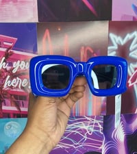 Blue Chunky Sunglasses 