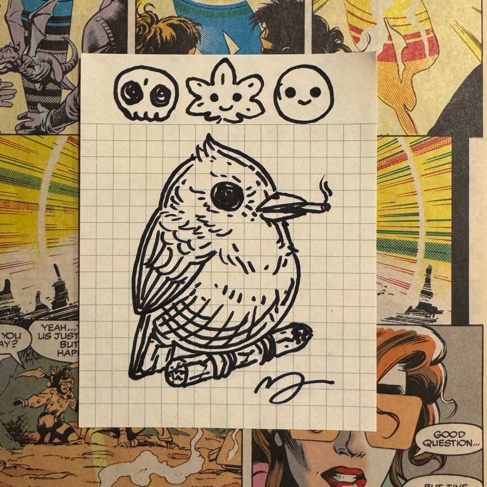 Image of Fat Bird Sharpie Sketch #80