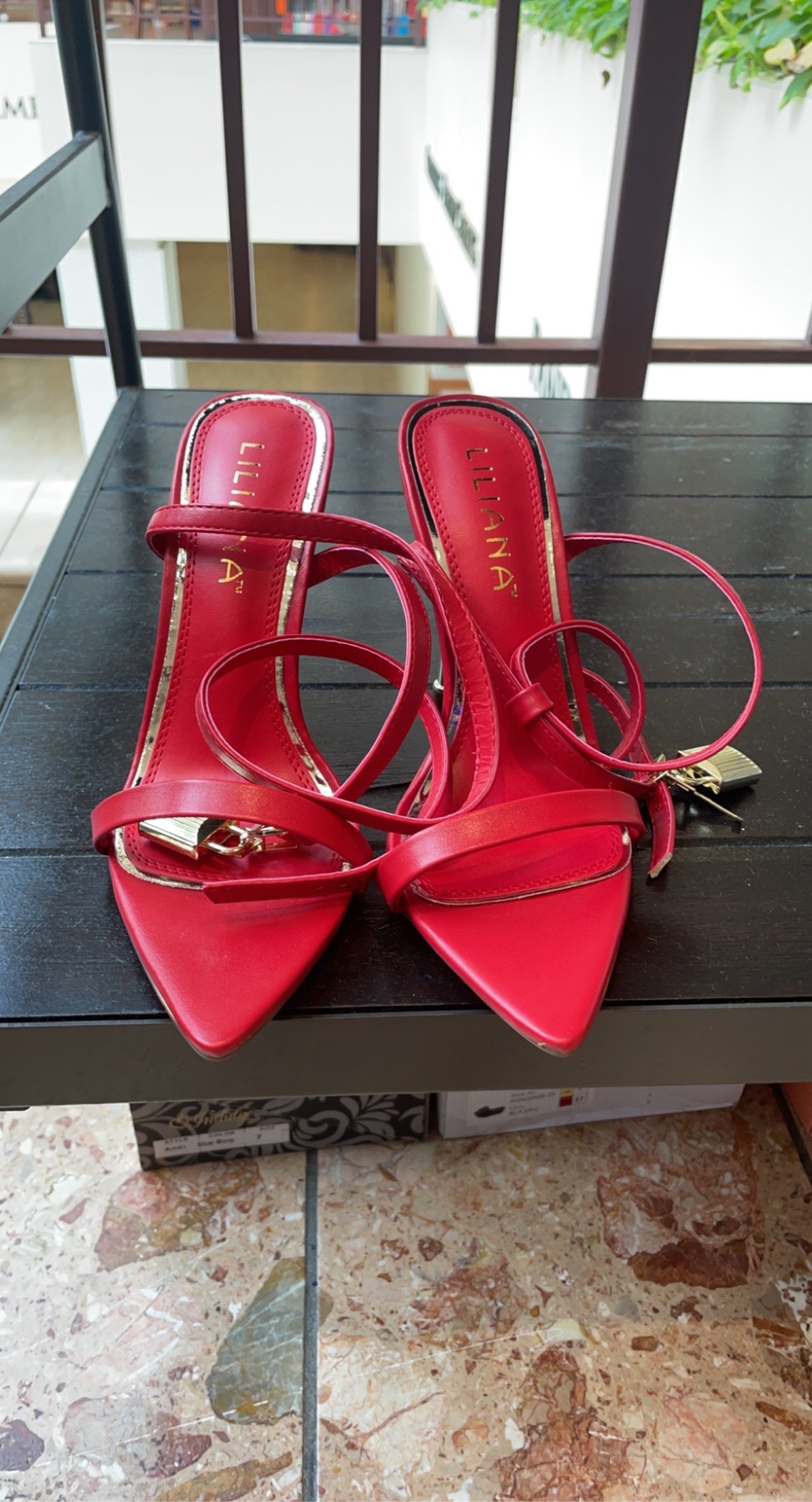 Image of Red Lock Me Down Heels