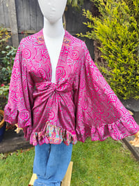 Image 6 of Amara Wrap dress - hot pink