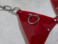 Image 3 of Red PVC Chain Bra