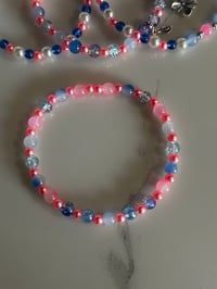 Image 5 of Blue Dream Flower Tumbler Bracelet Stack