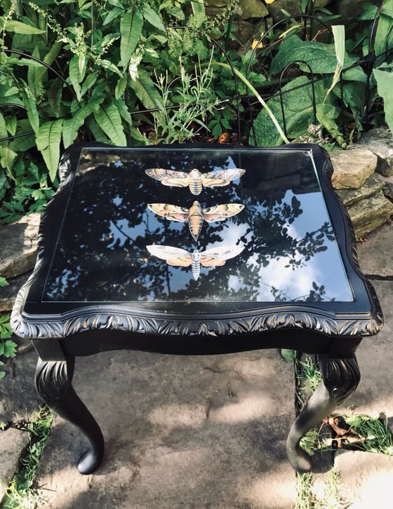 Image of Handmade Hawk Moth Table Commission For Emmy 