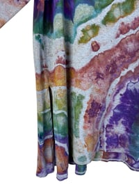 Image 8 of ♻️ UPCYCLED 1X Plus Jersey Knit Tunic Top in Earthy Geode Ice Dye