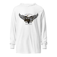 Image 2 of Trump 2024 Ultra MAGA  - Patriotic Eagle - Hooded Long-Sleeve Tee 