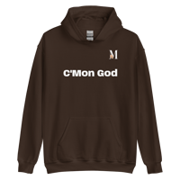 Image 4 of MamaFe's White Font C'Mon God" Unisex Hoodie