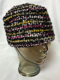 Image 3 of PINK AND YELLOW KNIT BEANIE