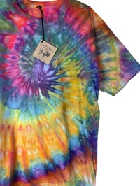 Image 5 of M Adult Combed Cotton Tee in Euphoric Spiral Ice Dye
