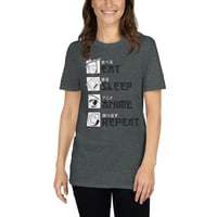 Image 2 of EAT SLEEP ANIME REPEAT - Short-Sleeve Unisex T-Shirt