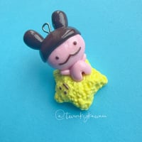 Image 3 of Meiji Apollo Bunny Star Polymer Clay Charm