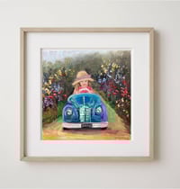 Image 1 of First car - original oil painting 