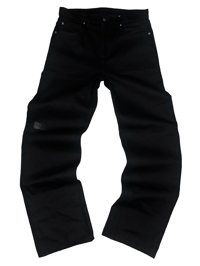 Image 1 of BLACK LEATHER FLAG SIGNATURE DENIM