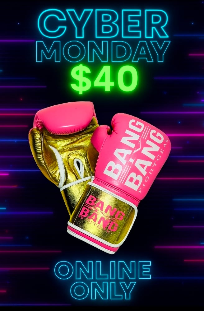 Image of Bang 4 Bang Pink & Gold Boxing Gloves