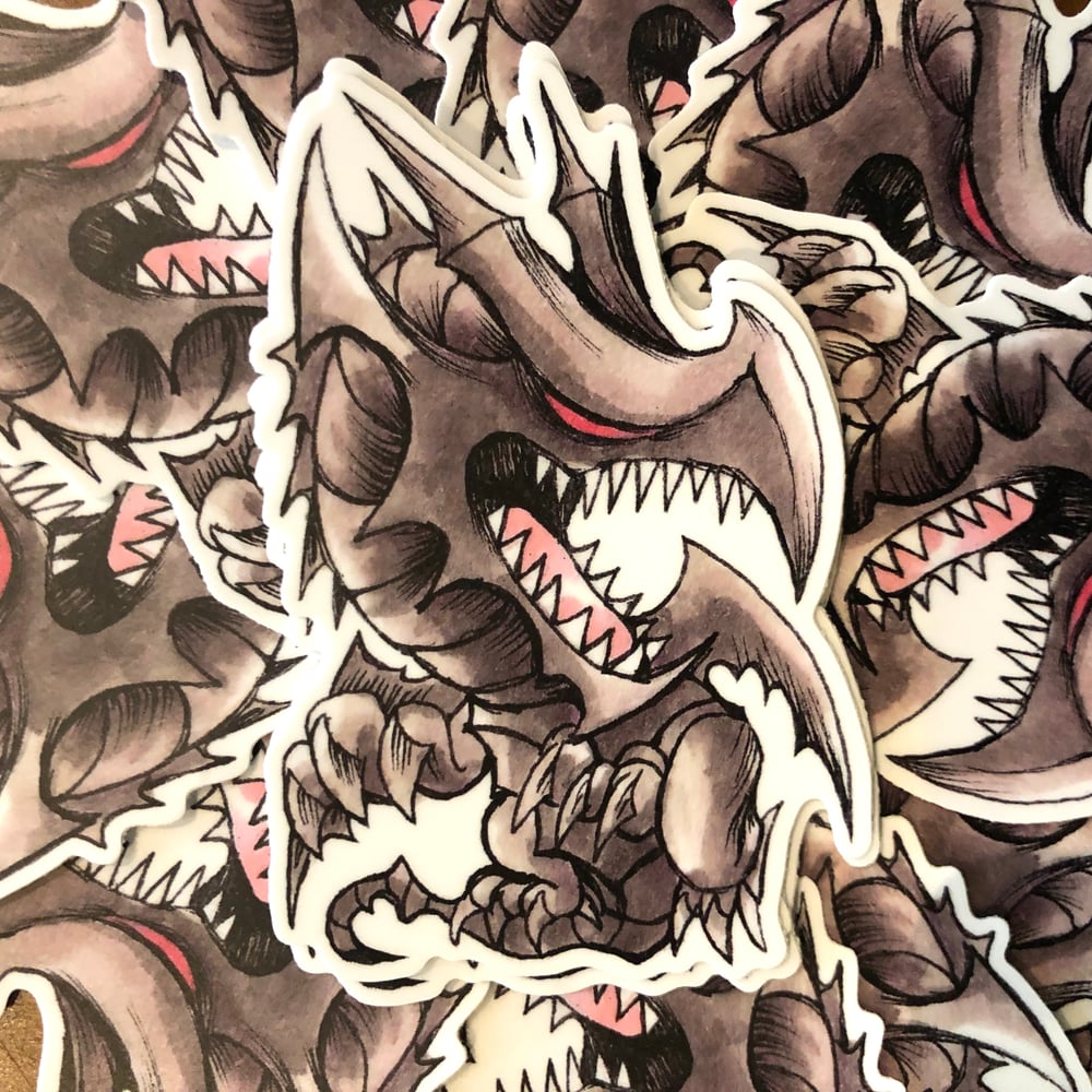 Image of Red Eyes Black Dragon Sticker