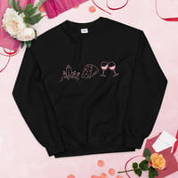 Image 2 of Crystals Cheese and Wine Crew Neck