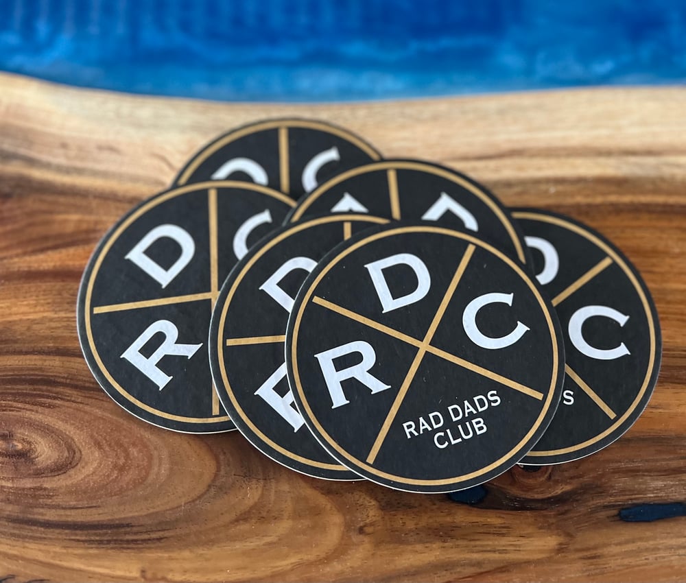 Image of Rad Dads Club “CIRCLE LOGO” Coasters (6 Pack)