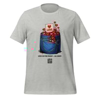 Image 2 of LOVEDCGOGO "LOVE IS IN THE POCKET" Go-Go Valentine Edition Unisex Tee (see color options)