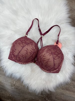 Image of Victoria’s Secret Purple Lace Bombshell Bra - 36D