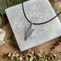 Image 4 of Silver/Gold Arrow Head Cord Necklace