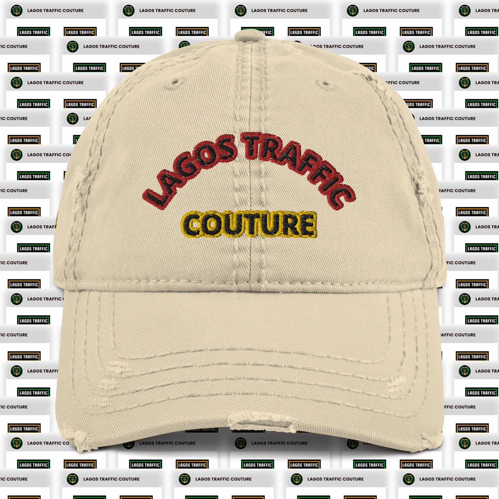 LAGOS TRAFFIC COUTURE DISTRESSED CAP