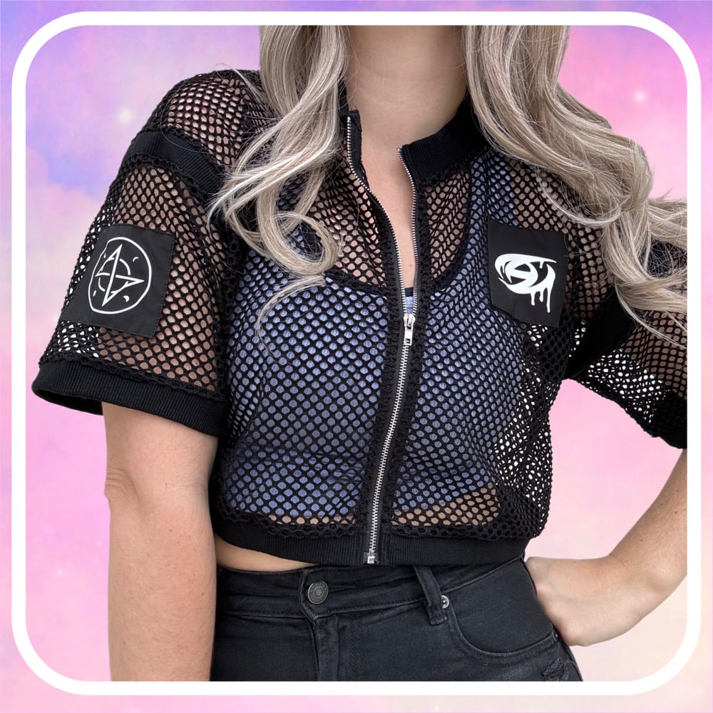 Image of ATZ Fish Net Zip Top : PRE-ORDER