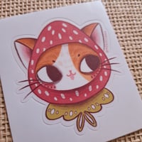 Image 2 of Strawberry Cat sticker