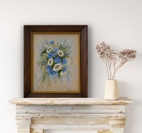 Image 1 of Framed Blue Floral