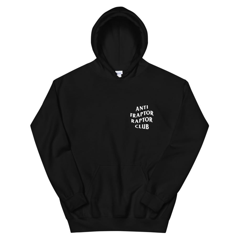 Image of Anti Fraptor Raptor Club Hoodie (White Font) 