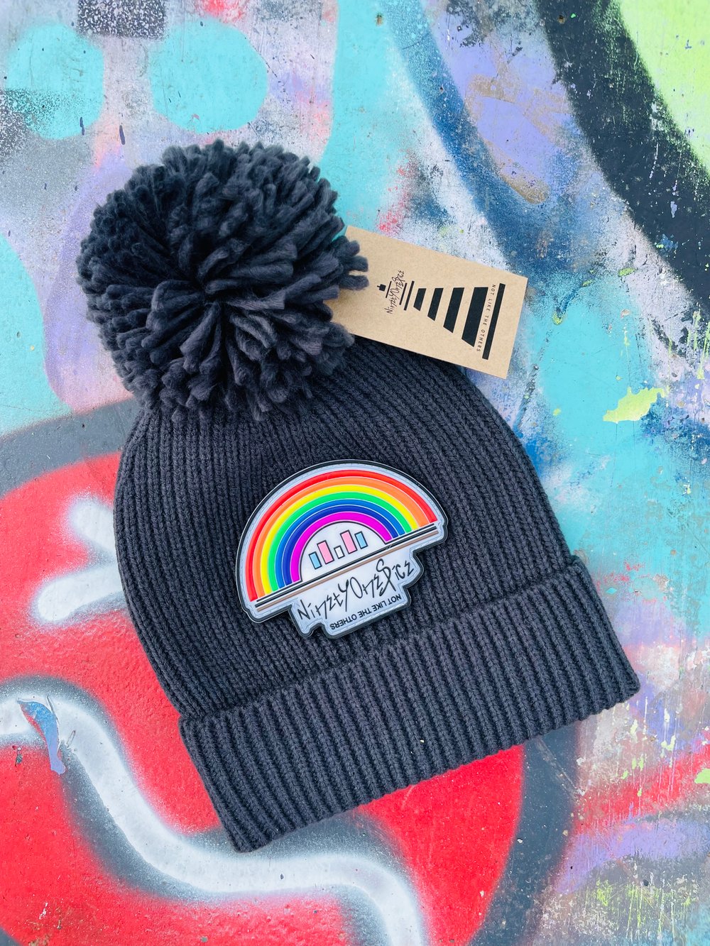 Image of Rainbow Bobble Hat