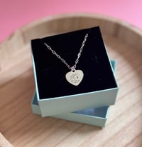 Image 1 of Moonface silver heart necklace