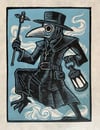 Plague Doctor Block Print 